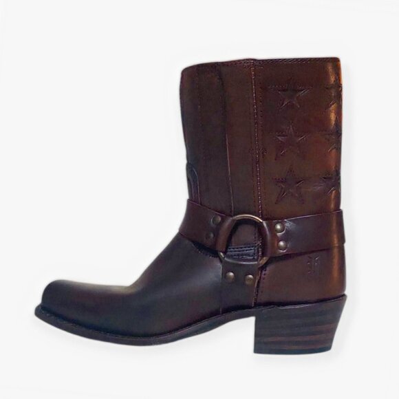 Frye Shoes - Frye 150th Anniversary Harness Flag Americana Short Boot Brown  Made in USA SZ 8